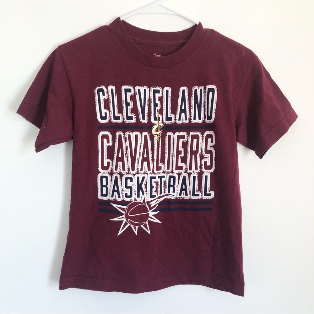 NBA Cleveland Cavaliers Boy’s Sz.M 10/12 Maroon Short Sleeve T-Shirt Basketball